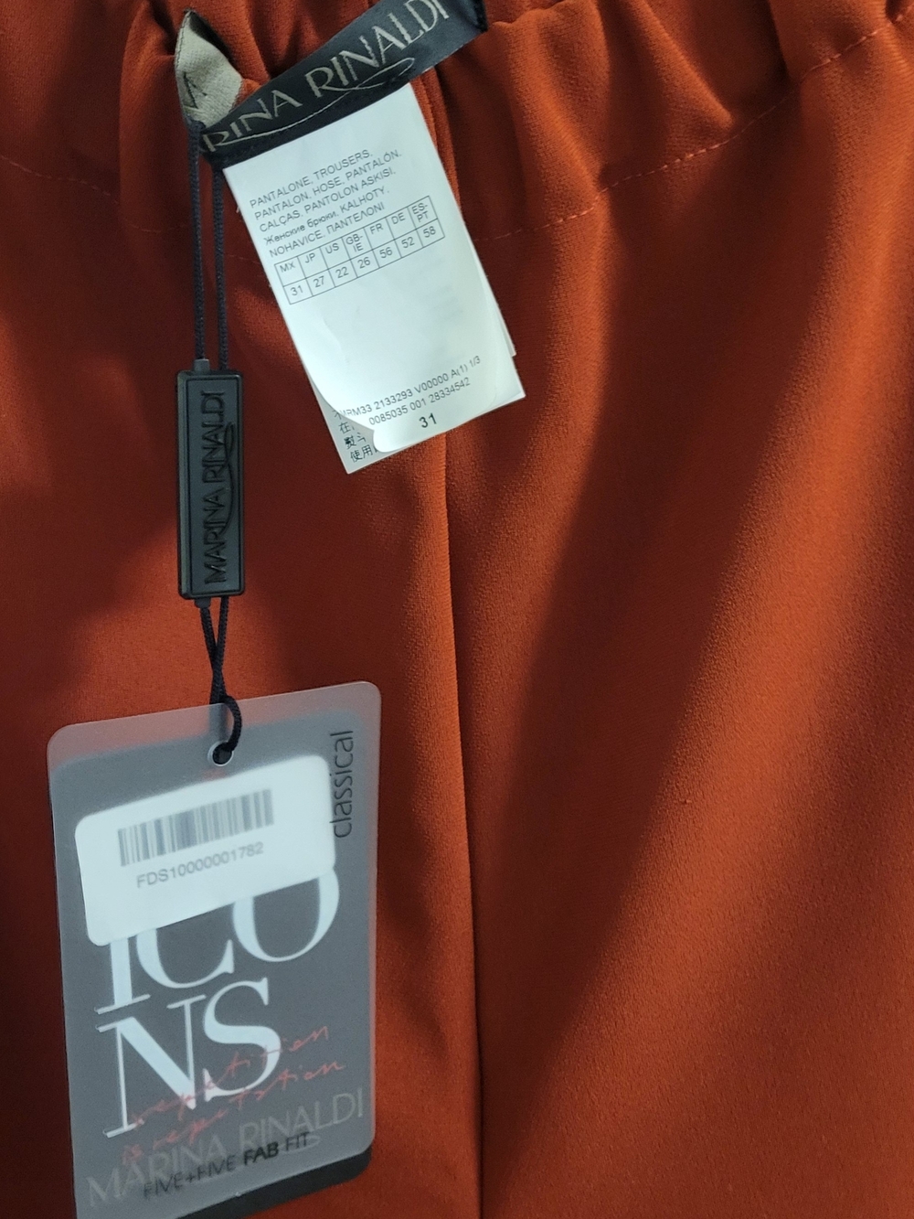 Marina Rinaldi Rust-Orange Trousers - Picture 3 of 5